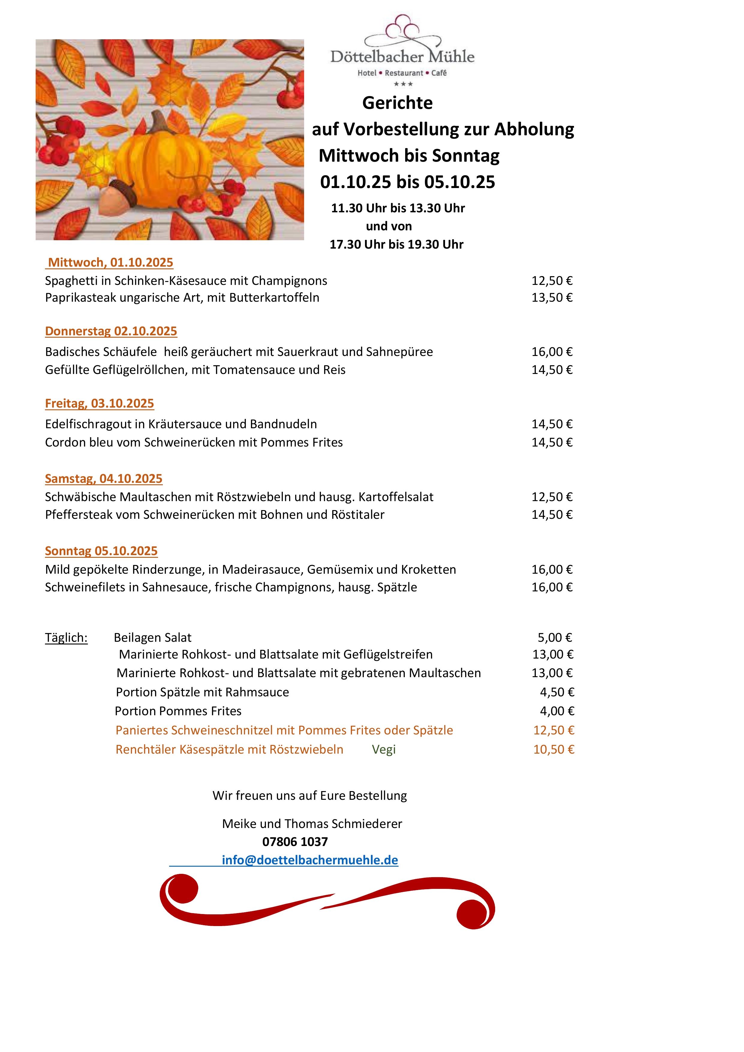 Essen zum Abholen