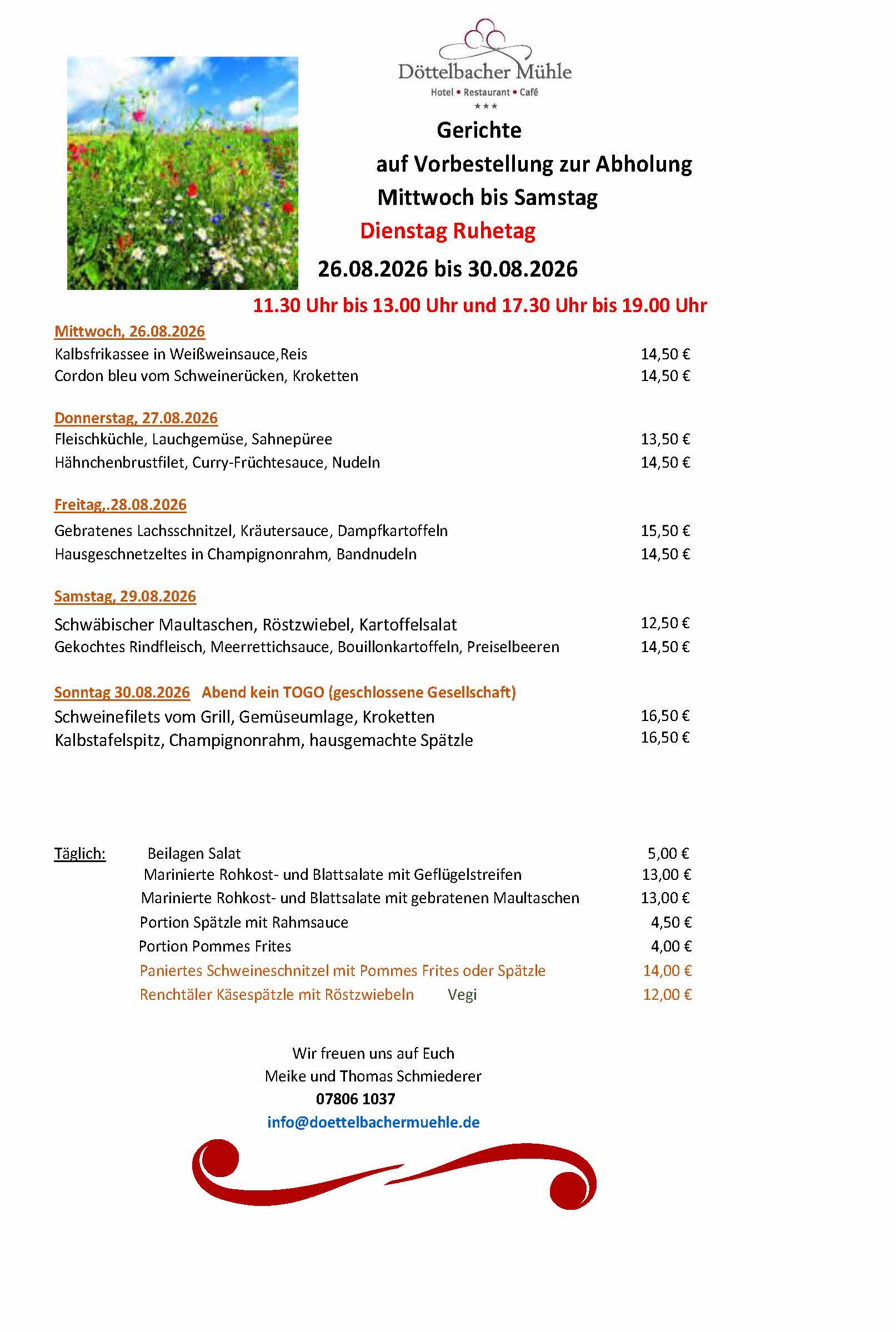 Essen zum Mitnehmen